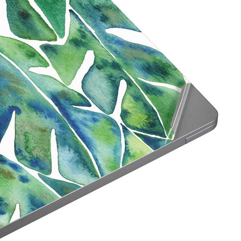 Cat Coq Tropical Leaves Universal Laptop 11in (8.8 x 6.2in) Skin